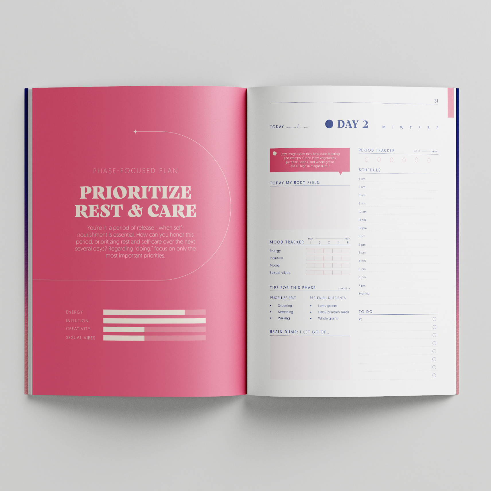 Start of cycle daily pages